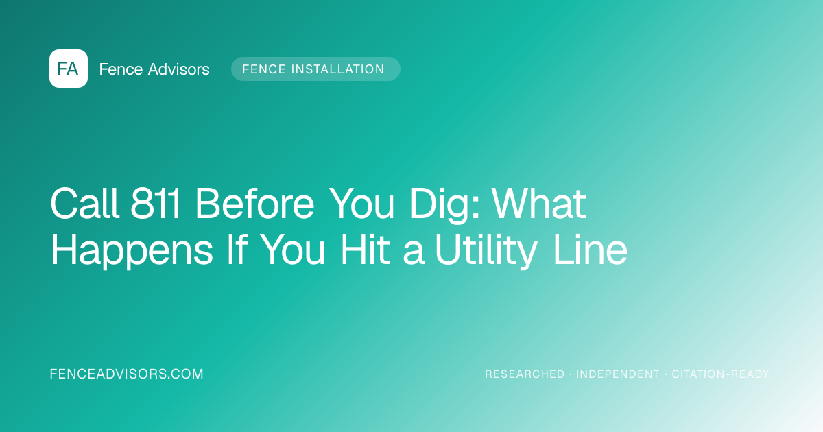Call 811 Before You Dig: What Happens If You Hit a Utility Line